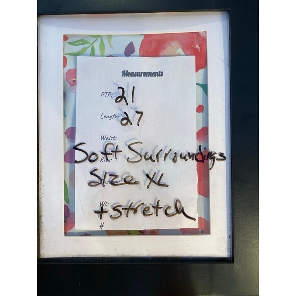 Soft Surround Blouse Plus Size XL Top Black V Neck +Stretch Casual Comfortable - Picture 8 of 8